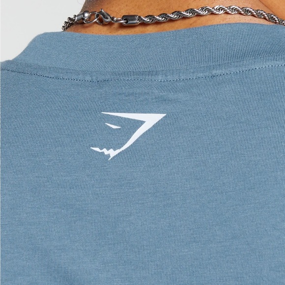 Gymshark Property Of T-Shirt XL Faded Blue - Picture 6 of 10
